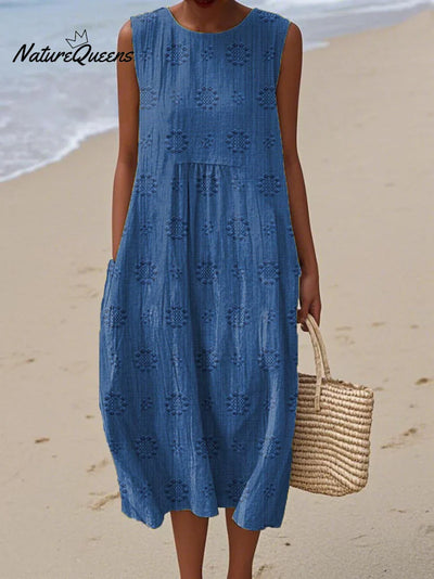 Elodie | Abito Senza Maniche Ricamato