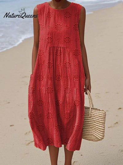 Elodie | Abito Senza Maniche Ricamato