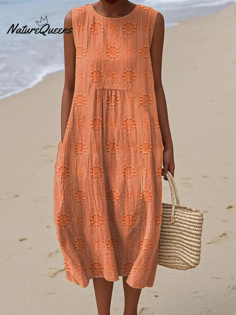 Elodie | Abito Senza Maniche Ricamato