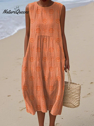 Elodie | Abito Senza Maniche Ricamato