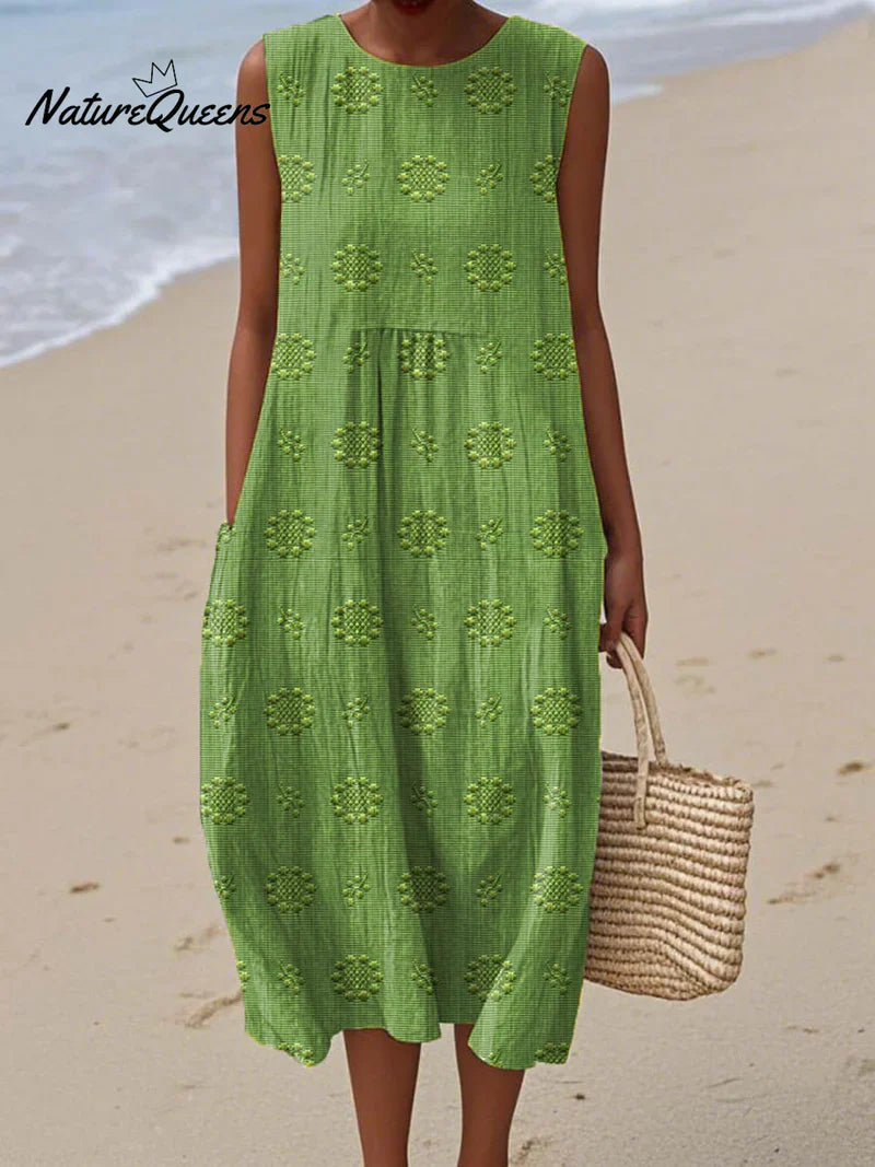 Elodie | Abito Senza Maniche Ricamato