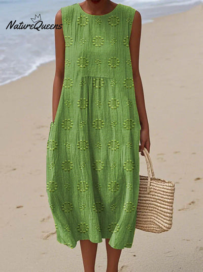 Elodie | Abito Senza Maniche Ricamato