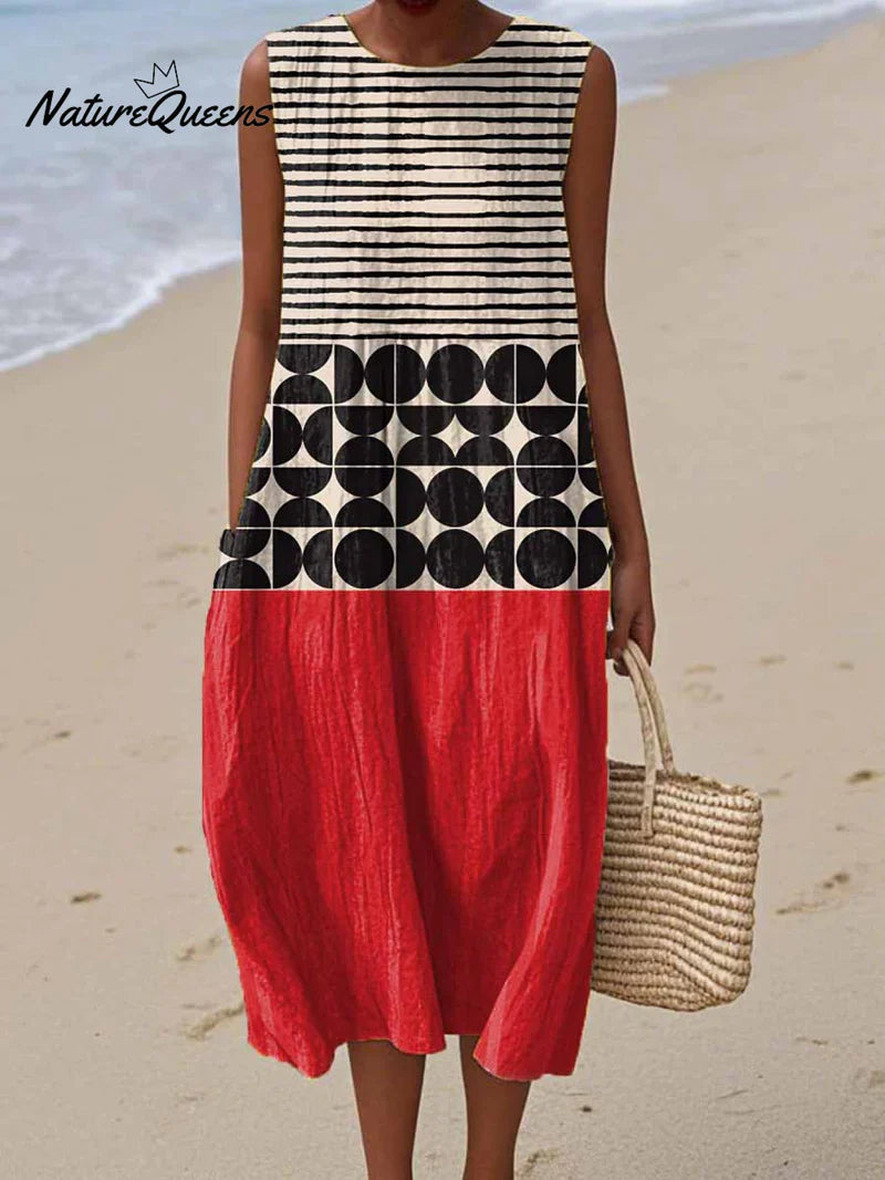 Yara | Abito geometrico al tramonto