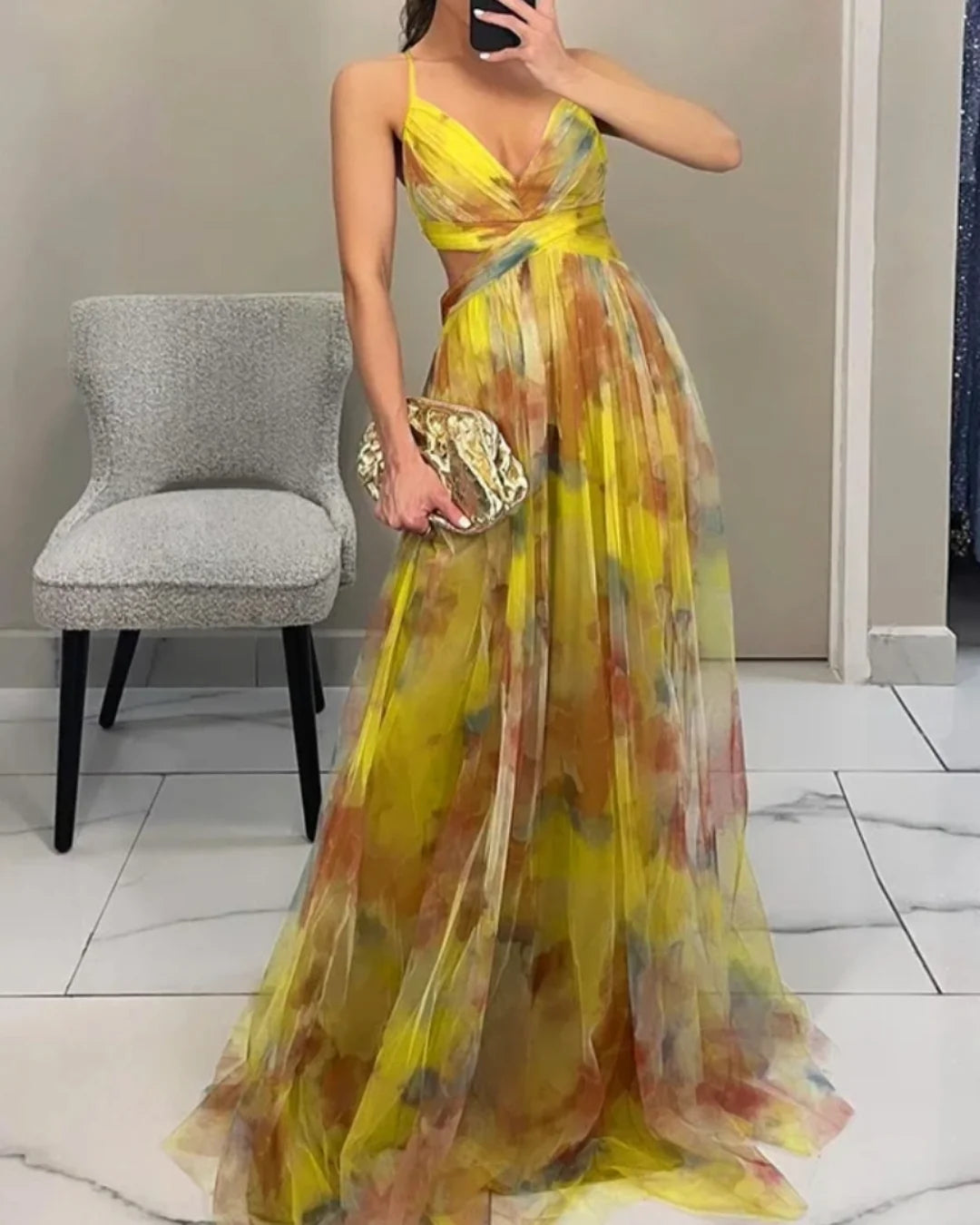 Giselle - Incantevole Maxi-abito con Stampa Floreale