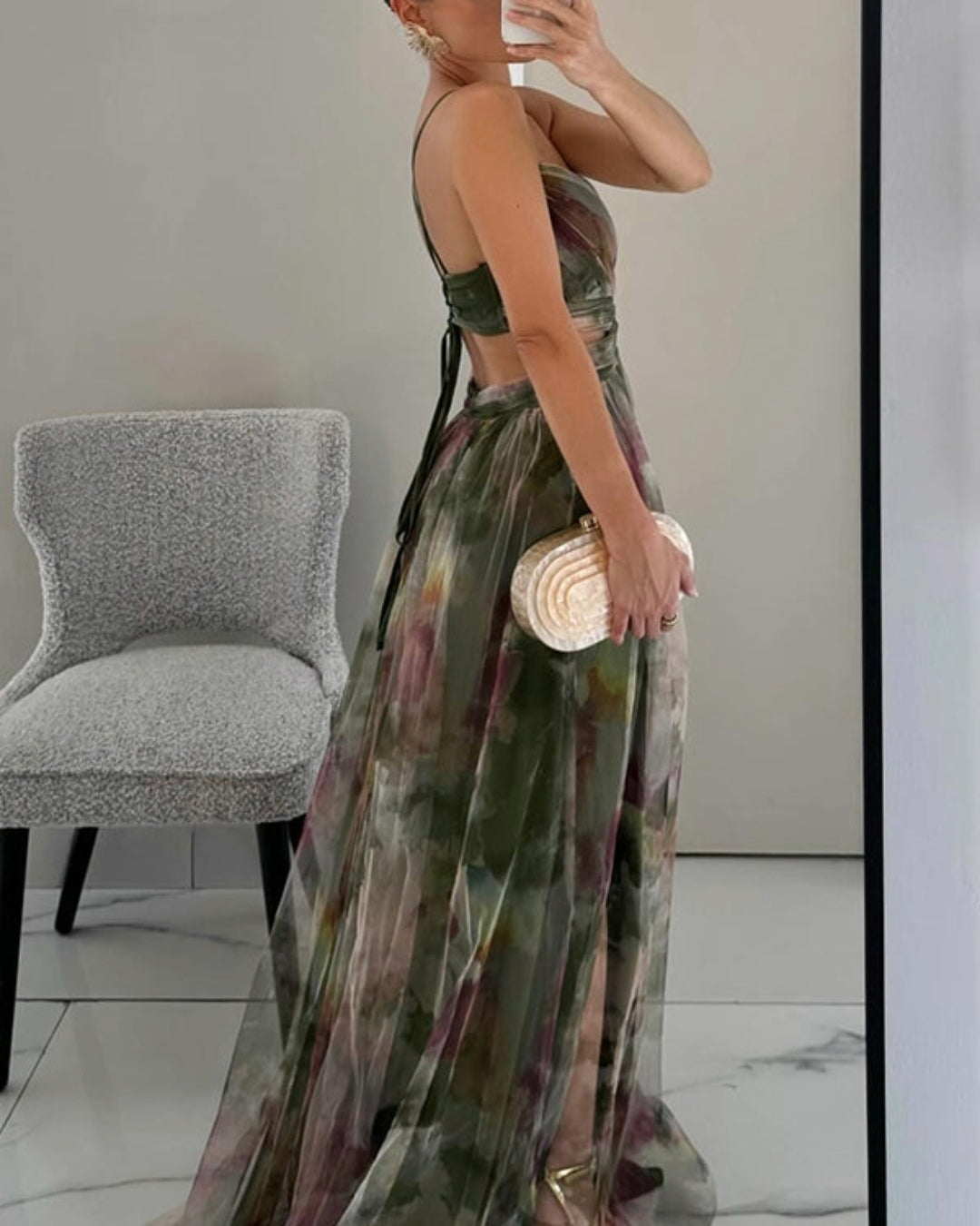 Giselle - Incantevole Maxi-abito con Stampa Floreale