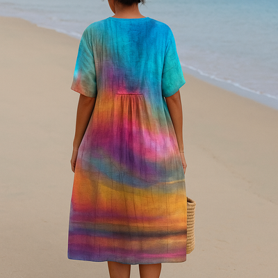 SOLÈNE | Abito tie-dye tramonto