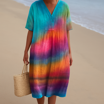 SOLÈNE | Abito tie-dye tramonto