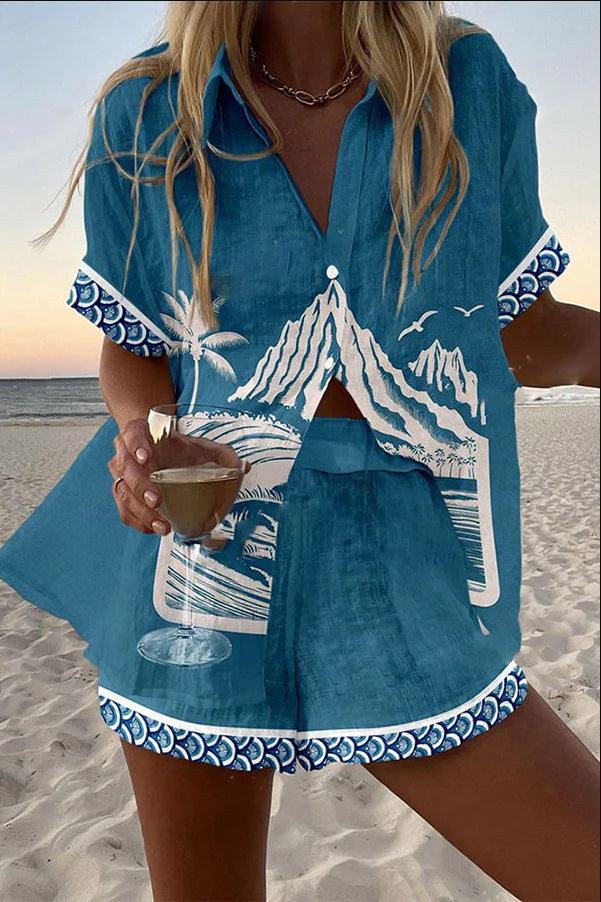 Virina™ | Completo corto in lino Monte Fuji