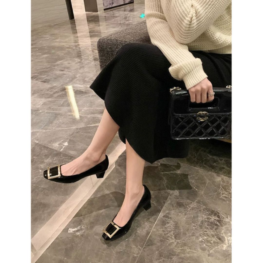 Teona™ | Sandalo elegante con punta quadrata e tacco medio