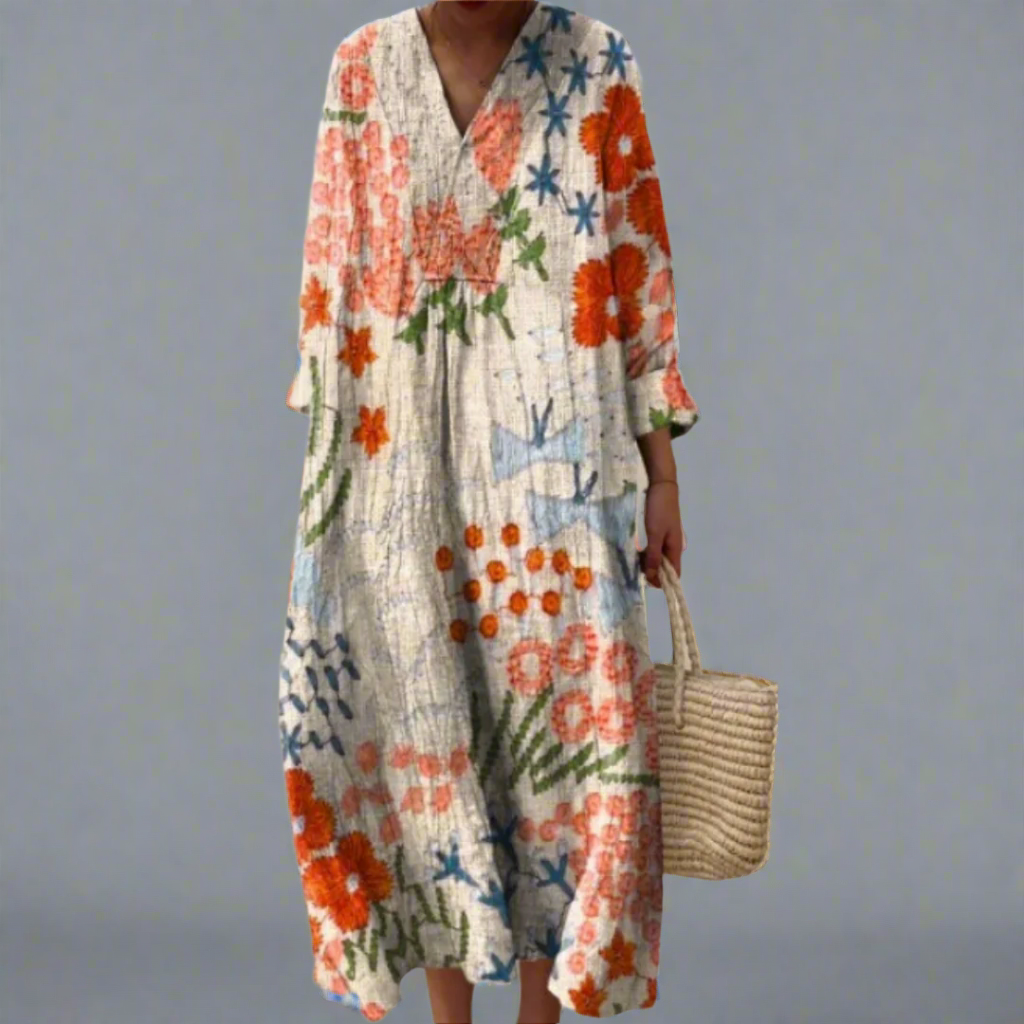 Odélie | Abito Fiori Schizzati