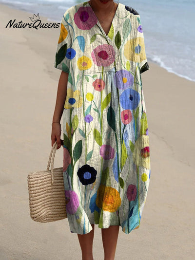 Aubane | Abito Fiori Acquerello