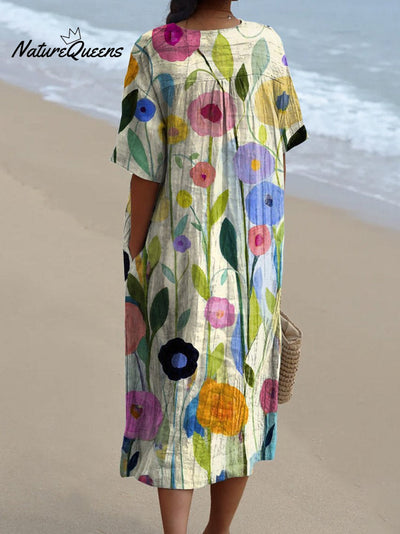 Aubane | Abito Fiori Acquerello